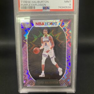 2020 Panini Hoops Purple Explosion Tyrese Haliburton - PSA 9 Graded