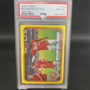 2024 Topps Yellow Mclain / De La Cruz - PSA 10 Graded