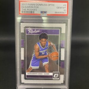 2017 Panini Donruss Optic The Rookies De'Aaron Fox - PSA 10 Graded