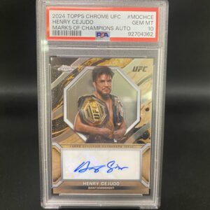 2024 Topps Chrome UFC Marks of Champions Autograph Henry Cejudo - PSA 10 Graded