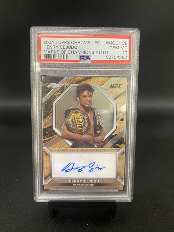 2024 Topps Chrome UFC Marks of Champions Autograph Henry Cejudo - PSA 10 Graded