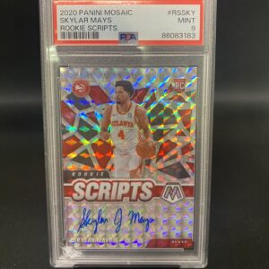 2020 Panini Mosaic Rookie Scripts Skylar Mays - PSA 9 Graded