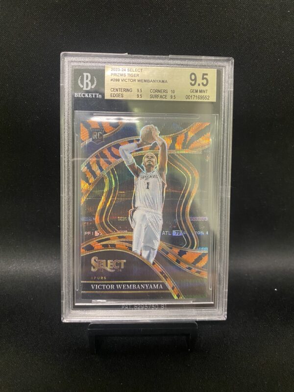 2023-24 Select Prizms Tiger Courtside Victor Wembanyama - Beckett 9.5 Graded