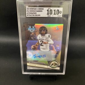 2023 Bowman U Chrome Refractor Shedeur Sanders - SGC 10 Graded Auto 10 Graded