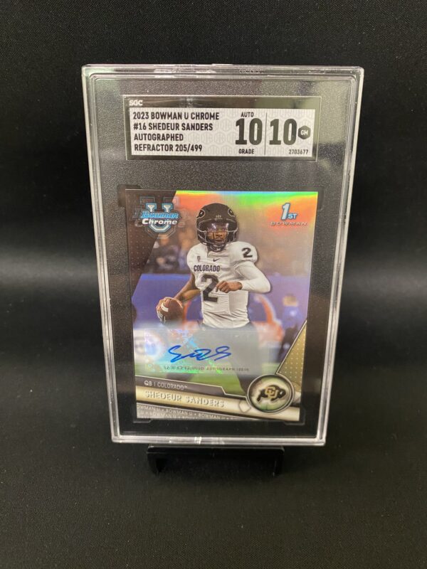 2023 Bowman U Chrome Refractor Shedeur Sanders - SGC 10 Graded Auto 10 Graded